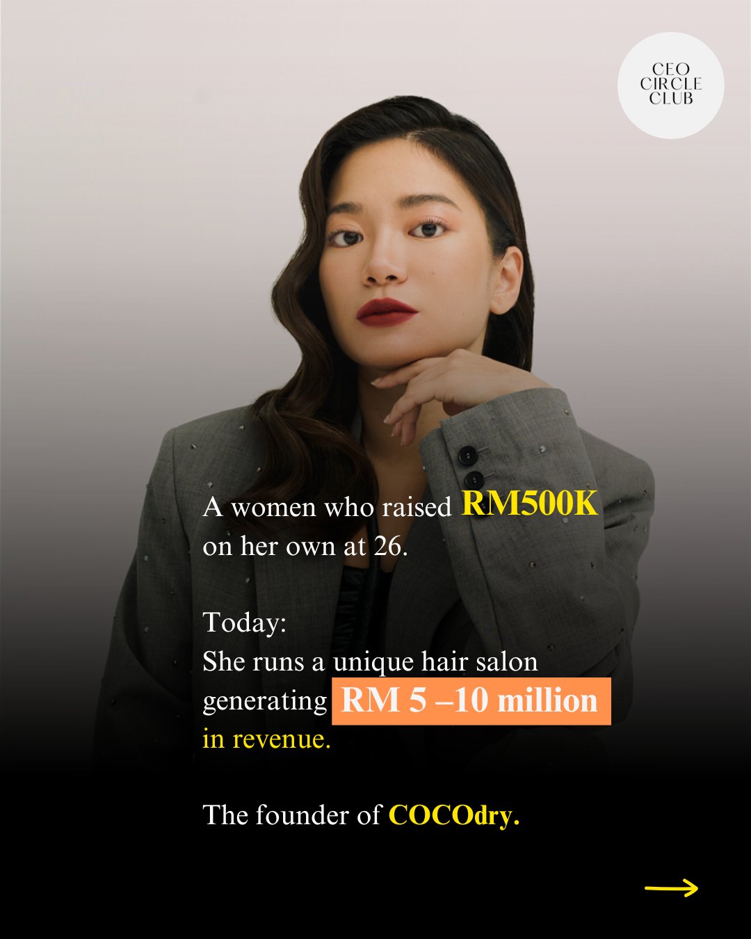 Raised RM500K on Her Own at 26